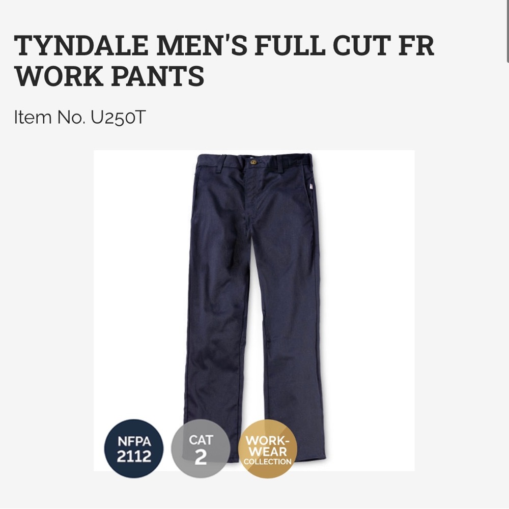 NEW TYNDALE FR Work Pants